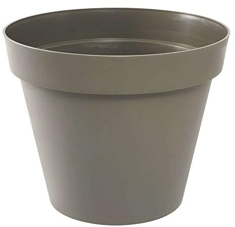 Eda - Pot et soucoupe gamme Zen / VG - Pot - Taupe - 76 - 60 x 47