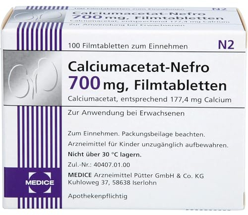CALCIUMACETAT NEFRO 700 mg Filmtabletten 100 St