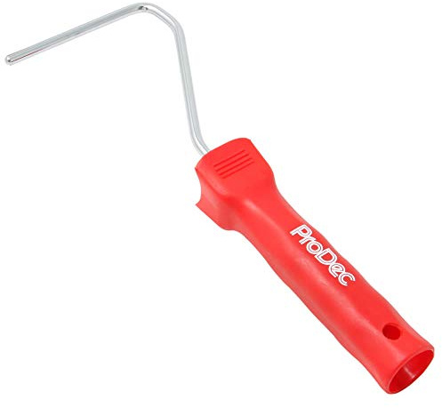 ProDec 4 inch Mini Paint Roller Frame | Compatible with All Mini Paint Rollers - 10 inch long, Universal 6mm Diameter Chrome Push Fit Bar with Trade Quality Handle
