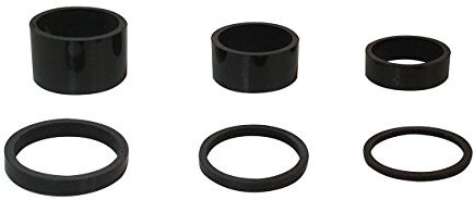 6PCS Light Weight UD Carbon Bright Black Headset Spacers 1 1/8-2mm,3mm,5mm,10mm,15mm,20mm