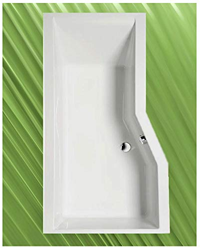 Raumsparwanne Versys 160x85/70cm Links + Ablaufgarnitur + Wannenfüße