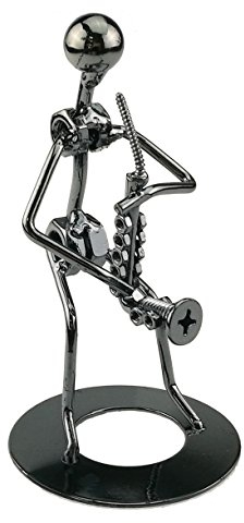 Uni-gift Retro Eisen Art Stahl Musik Man Figur Performer Schreibtisch Decor Home Schlafzimmer Bar Display Ornament Geburtstag Geschenk Saxophone