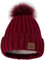 MFAZ Morefaz Ltd Mädchen Winter Beanie Mütze Kinder Groß Pom Pom Style Kids SKI Snowboard (Dark Grey Olivia)