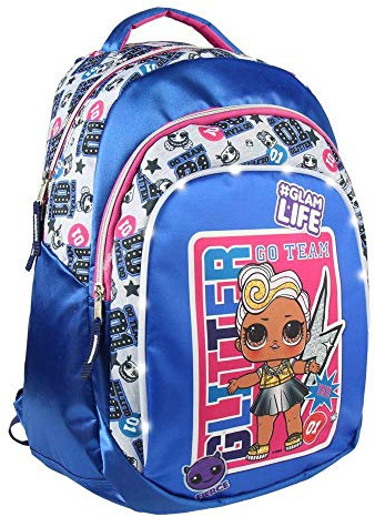 Artesania Cerda Mochila Casual Luces LOL Schulrucksack, 47 cm, Blau (Azul)