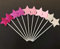AILEXI Handmade 10 Counts Glitter Kuchen Topper zum Dekorieren von gefrorenen CupKuchen Zahnstochern - 5 Multicolours Stars