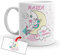 Kembilove Taza Personalizada Unicornios – Tazas Desayuno Unicornios para niñas con Frases Divertidas y Motivadoras – Regalo Original Personalizado de Unicornio Luna Taza Cerámica