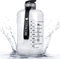 COVACURE Trinkflasche Sport - 2.2L Wasserflasche, Groß Sportflasche, BPA Frei, Auslaufsicher, für Fitness, Gym, Heim, Büro, Outdoor (Transparent)