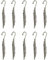 POFET 10pcs Großhandel Vintage tibetische Silber Perlen Feder Lesezeichen Schleife DIY Schmuckherstellung