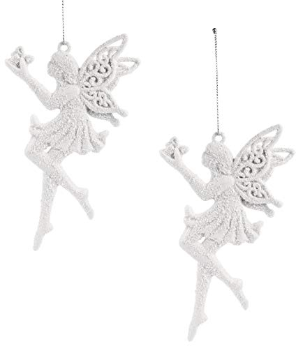 STOBOK 2St. Weihnachtsbaum Anhänger Mini Engel Figur Ornament Weihnachtsanhänger DIY Basteln Geschenkanhänger Weihnachtsbaumschmuck Tannenbaumanhänger Weihnachtsdeko Weiß