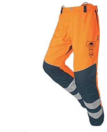 SIP Protection BasePro Chainsaw Trousers, Forestry Trousers, Hi-Viz Orange, Class 1 Type “C” Class 1 (1TQ1) (Large)