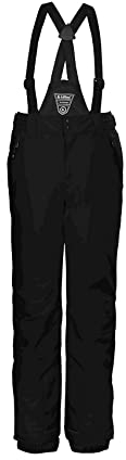 Killtec Mädchen ksw 77 grls pnts Funktionshose Skihose mit abzippbaren Latz Schneefang und Kantenschutz, Schwarz, 164 EU