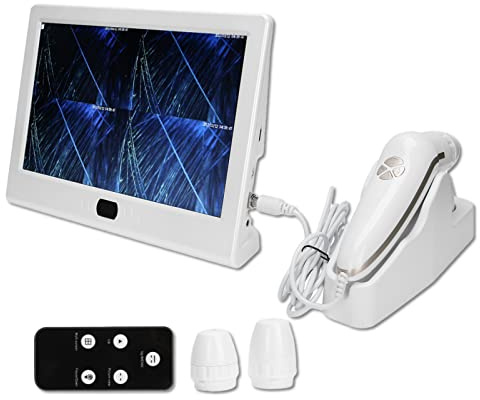 Analyseur de Cheveux de Diagnostic de Peau, Détecteur de Cuir Chevelu 13 Pouces Machine Multifonctionnelle D'analyseur de Peau de Follicule Pileux Opération Simple pour L'analyse du Cuir Chevelu(EU)