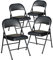 BOOSDEN Klappstuhl Gepolstert，Klappstühle 4er Set, Shwarz, Klappsessel, Stapelstuhl, Balkonstuhl, Klappstuhle für Küche, Esszimmer, Büro, Outdoor, Garten, Balkon