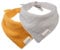 PiuPet® Hundehalstuch I 2er Set Hundehalstücher I Hundehalstuch große Hunde I Halstuch Hund I Stylisches Bandana große & kleine Hunde | Hundebekleidung & Zubehör I Gelb/Grau | (S) 58x40x40cm
