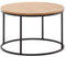 FineBuy Couchtisch 70x70x45 cm Sofatisch Holz/Metall Wohnzimmertisch Eiche, Design Stubentisch Modern Rund, Holztisch Kaffeetisch, Tisch Wohnzimmer