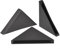 sourcing map PP Corner Protector Triangle 35x5mm for Ceramic, Glass, Metal Sheets Black Pack of 20
