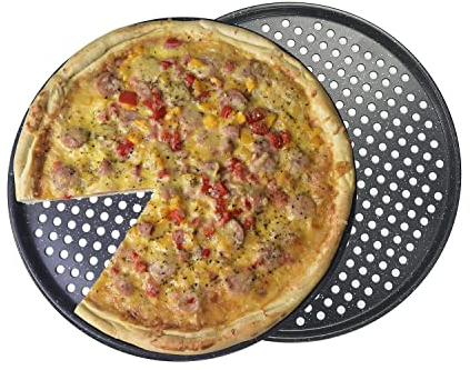 2 paquetes de moldes para pizza perforados para horno Molde para pizza de 36 cm con agujeros
