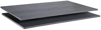 Composad | Paar 2 Regale für Schrank der Linie MIPIACE, Innenregale für Schränke, interne Regalböden, Maße (BxHxT) 95,2 x 1,6 x 58,5 cm, Farbe Zementgrau, Made in Italy