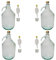 DIAH DO IT AT HOME 4 x 5L Glass Demijohn with Screw Cap and Airlock and Bung Fermentation Carboy Cider Wine Making Storage