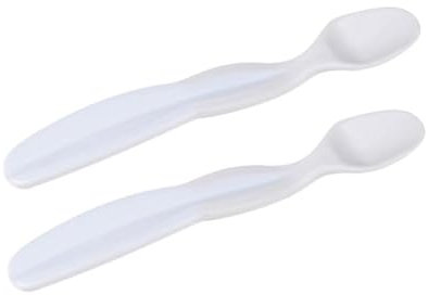 Set de 2 Cuillères Bébé Thermosensible 14cm Blanc