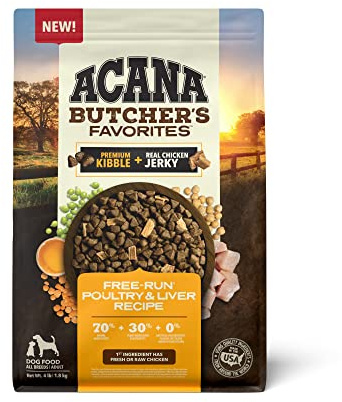 ACANA Butcher’s Favorites Grain-Free Dry Dog Food Free-Run Poultry & Liver Recipe 4lb Bag