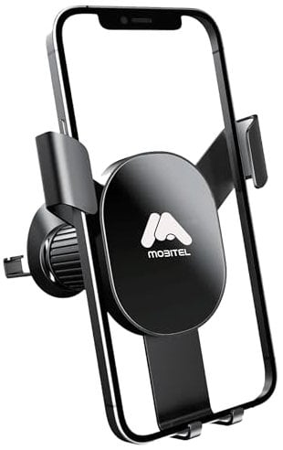 Mobitel Car Phone Holder Air Vent, Universal Vent Phone Holder 360° Rotating Phone Cradle for Automobile with Stable Metal Hook Clip, Fits with iPhone/Samsung/All 4.0 to 7.0 inches Smartphones
