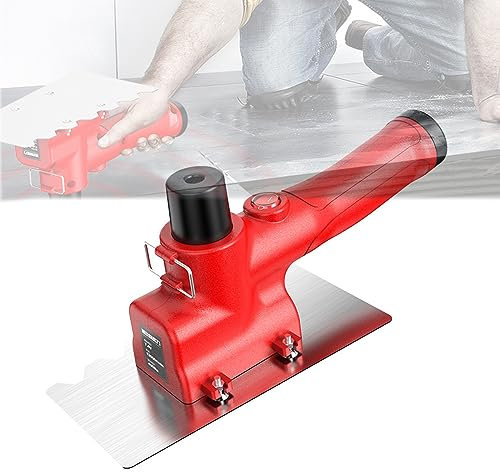 Utensile Elettrico per Finitura per Cemento, Cazzuola Elettrica, Cazzuola per Finitura per Cemento con Piastra in Acciaio Inossidabile Cazzuola Piatta da 20 cm, Livellatrice per Cemento Interruttore
