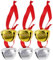 IMIKEYA Believe-Glocken-Ornament 6 Stück Weihnachtsschlittenglocke Mit Rotem Band Weihnachtsglocken Große Mini-Glocken Polar-Express-Glockenanhänger Für Weihnachtsbaum Zuhause Hochzeit