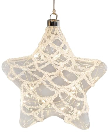 Harilla Weihnachtsbaum-Hängelampe, Feen-Vorhang-Lichtzubehör, einfache Installation von warmweißem Licht, Weihnachtsdekoration für Schlafzimmerdekoration, Stil c