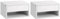 HOMCOM Lot de 2 Tables de Chevet murales Table de Nuit - tiroir Coulissant, Niche, Plateau - en Bois dim. 37L x 32l x 21H cm Blanc