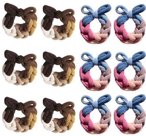 Taasmoog 12 Stück Haargummis Mädchen set, Haargummis für Damen und Mädchen, Pferdeschwanz-Halter für dickes Haar und lockiges Haar (grau)