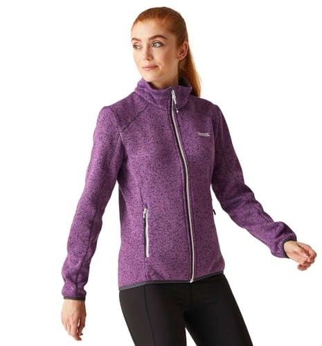 Regatta Newhill Damen-Fleecejacke, atmungsaktiv, durchgehender Reißverschluss, violett