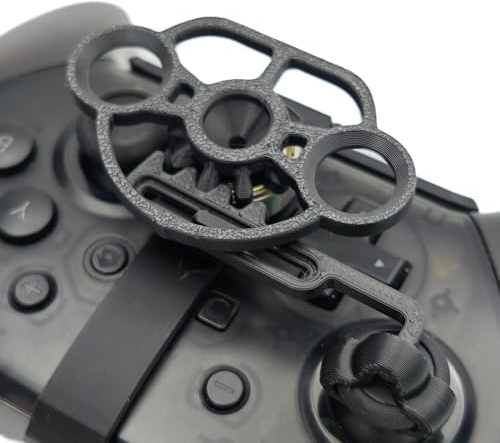 Zhixteu Ruote da Corsa per Nintendo Switch Pro, Stampa 3D Mini Volante Controller di Gioco Volante Ausiliario Sostituzione Accessori