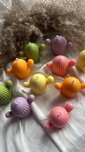 Cactus Candle Scented Wax Candles Succulent Ornament Succulent Scented Candle (Green)
