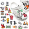 ZmdecQna 27 PCS Multicolored Cartoon Football Shoe Charms, DIY Set, Croc Charms for Adults Teens Kids, Bracelet Wristband Accessories, Birthday Party Gift