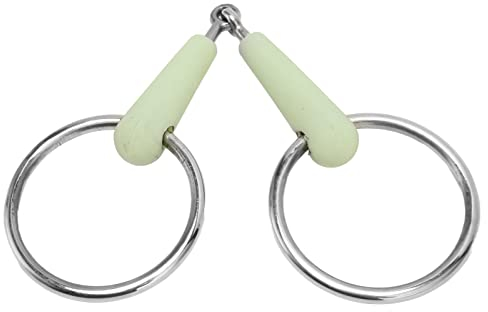 Luqeeg Trensengebiss für Pferde, O-Ring-Gebiss aus Edelstahl Gummiummanteltes Trensengebiss für Pferde Trensengebiss für Pferde Lose Ring Pferdemaulgebiss für Pferdetraining Reiten Rennen