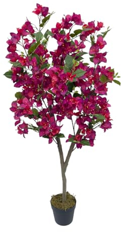 Lacers SMARAGDLINE künstliche Bougainvillea Pflanze 150cm, realistische Optik, Dekoration für Wohnzimmer, Balkon und Büroräume- echtwirkende Blätter & Blüten ohne spezielle Pflege