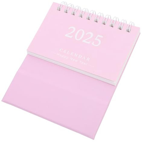Operitacx Mini-Tischkalender 2024–2025 Kleiner Monatlicher Desktop-Stehkalender Für Die Planung Organisation Tagesplaner Heimbüro Schulbedarf 2024. 7–2025. 12