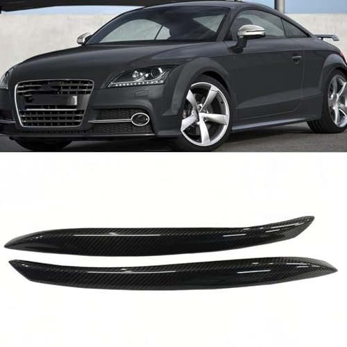 ZcsfcpA Auto Scheinwerfer Augenbrauen Dekoration Streifen Front Scheinwerfer Augenlid Abdeckung Zieraufkleber, für Audi TT 8J 2007-2014