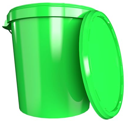 Seau de 30 litres avec couvercle fabriqué en Allemagne - FixedByU - Vert - Polypropylène (PP) - Seau de stockage