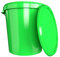 Seau de 30 litres avec couvercle fabriqué en Allemagne - FixedByU - Vert - Polypropylène (PP) - Seau de stockage