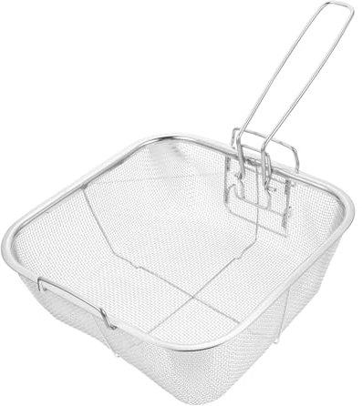 CRILSTYLEO Cestillo Freidora Inoxidable Cesta Para Freír Alimentos Colador Para Servir