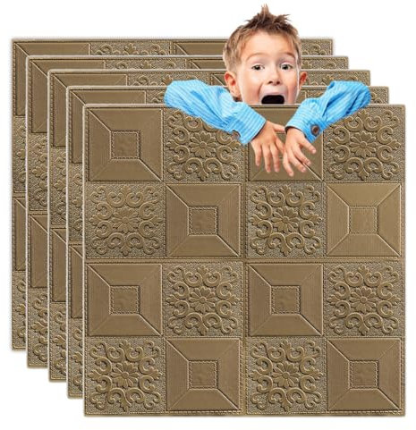 Adhesive Brick Effect Wall Panels Peel and Stick Polystyrene Ceiling Tiles for Easy to Clean Wall Decoration 40Pcs PE Foam Cotton Sofa Background Stick on Panelling for Dirty Walls