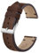 BISONSTRAP Distressed Leder Uhrenarmband, Uhren Armband für Herren, Schnellverschluss Federstege, 18mm, Kaffeebraun (Silberne Schnalle)