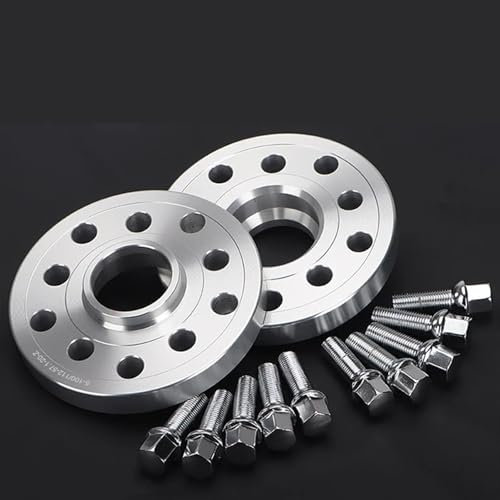 Wheel Spacers 2 Pcs Spurverbreiterungen 12/15/20mm Für Auto PCD 5x10 0/5x112 CB 57,1mm Für A3/4/6 Für S6 Für RS4 Für S8 Für 5000Turbo Für Quattro Wheel Spacer Lug Wheel Spacers(2PCS 12MM)