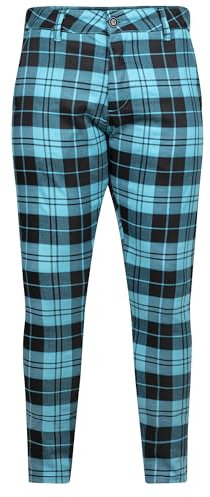 Wetta Jeans Pantalon à Carreaux météo pour Homme – Pantalon Chino Skinny pour Homme – Pantalon Extensible à Carreaux Tendance pour Homme 36 Taille