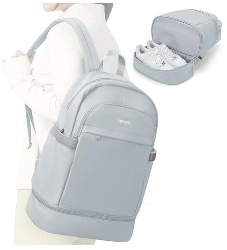suradar Sportrucksack für Frauen mit Nasstasche und Schuhfach Sportrucksack Damen Gym Backpack Rucksack mit Schuhfach Gymnastiktasche für Fitness Schwimmen Tragbarer Reiserucksack Frauen Hellblau