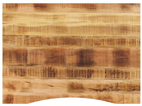 vidaXL Schreibtischplatte, Holztischplatte mit Aussparung, Ersatztischplatte für Bürotisch Schreibtisch Esstisch, Tischplatte Holzplatte, Massivholz Mango