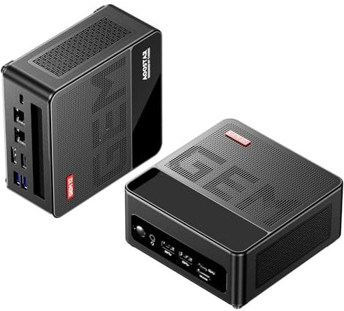 AOOSTAR GEM12 Max Mini PC, Schwarz AMD R9 6900HX(8C/16T), Mini-Gaming PC 32GB DDR5-RAM 1T NVMe PCIe4.0 SSD, Mini-Desktop-Computer 4K@144Hz 4-Display/OCULINK/DP1.4/2x USB4.0/2x 2.5G RJ45/WiFi6