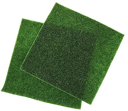 BESPORTBLE 2st Feengras Teppich Aus Kunstrasen Kunstrasenpflanze Gefälschte Grasfliesen Terrasse Künstliche Sträucher Künstliches Laub Ineinandergreifender Rasen Gras Im Freien Graswand Green